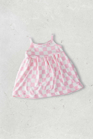 Pink Checkered Adventure Dress