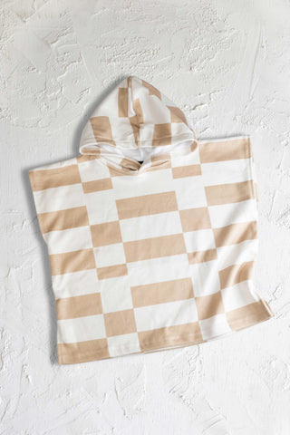 Microfiber Retro Check Poncho Towel