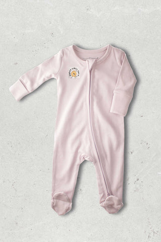 Organic Cotton Happy Vibes Only Footie Pj's