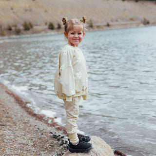 Organic Oversized Lime Blossom Crewneck Sweatshirt