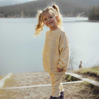 Organic Oversized Pastel Floral Crewneck Sweatshirt