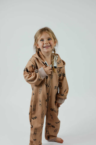 Too Fast For You Fleece Hoodie Romper