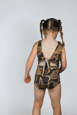 Wave Rider Reversible Swimsuit Camo + Butterfly