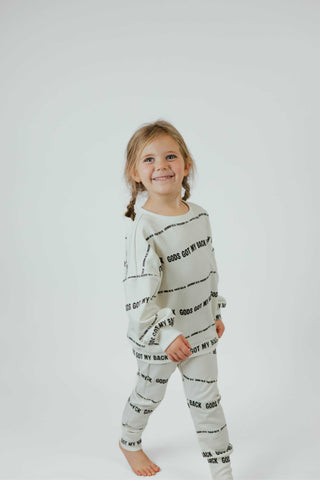 Organic Oversized Gods Got My Back Crewneck Sweatshirt