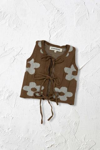 Daisy Tie- Front Knit Vest