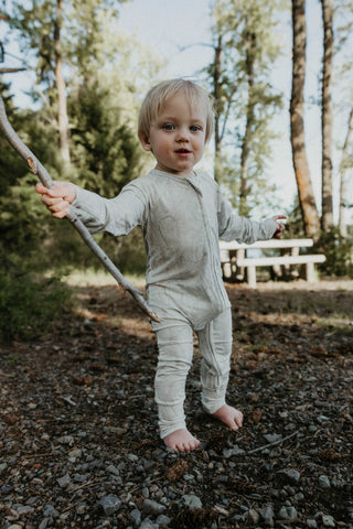 Ash Oak Zip Bamboo Pajamas