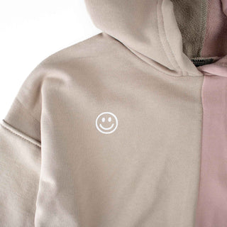 Two Tone Hoodie (Pink Lemonade + Beige)